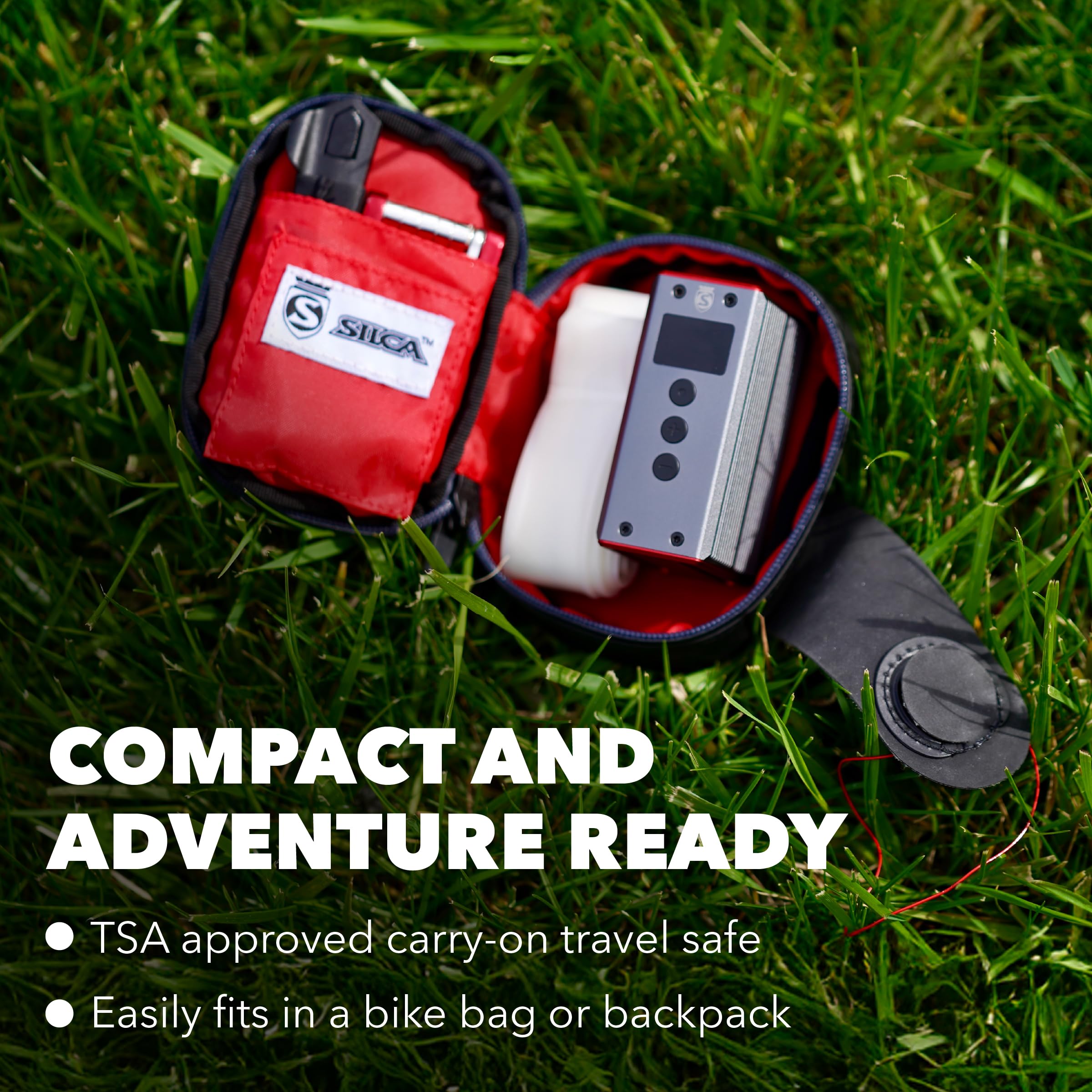 SILCA ELETTRICO Electric Bike Pump - Digital Bicycle Tire Pump with Auto Shut-Off, USB-C Rechargeable, Ultra-Light & TSA-Compliant for Travel - Universal Compatibility - Image 5