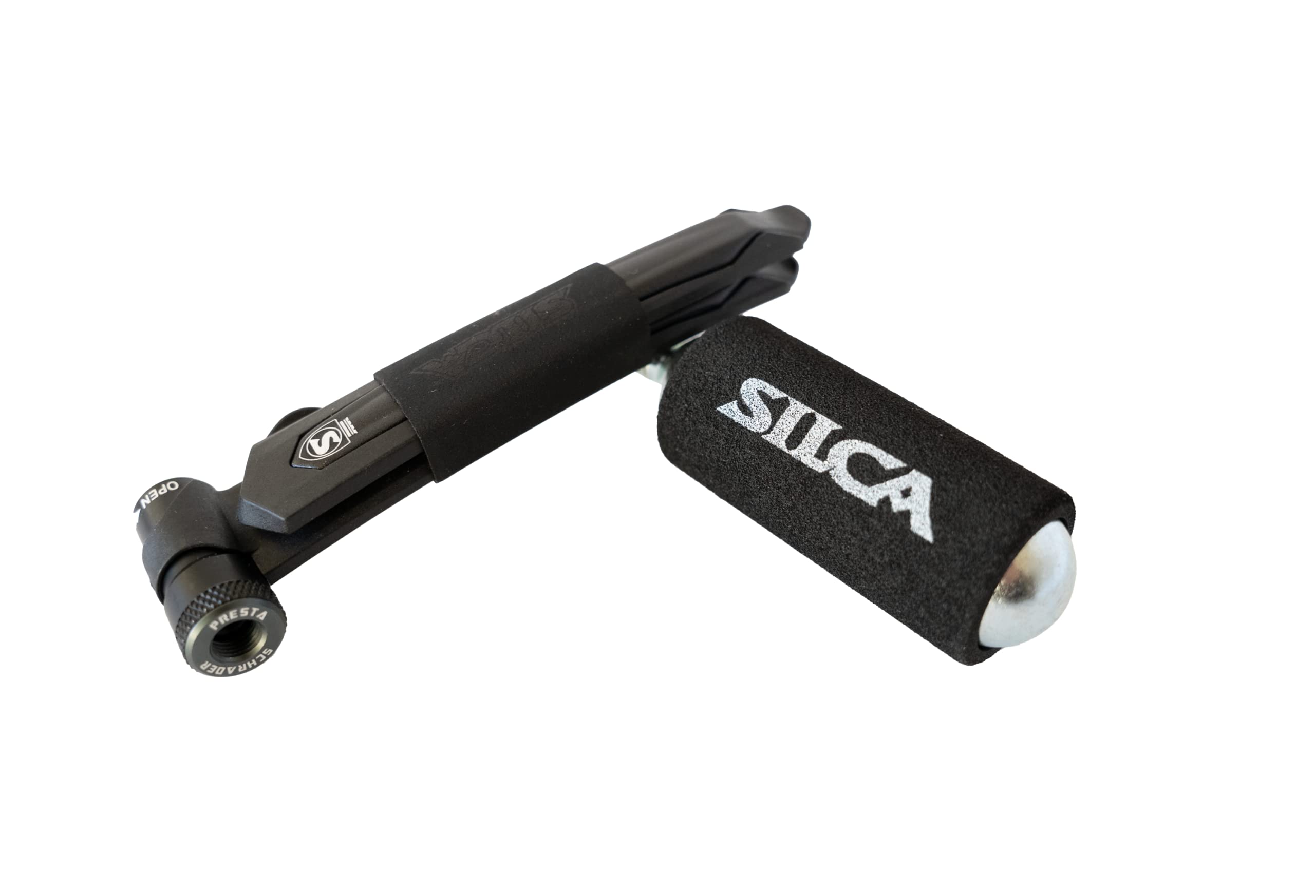 SILCA EOLO 2 in 1 Levers - Premium Design Black Aluminum Combo Tire Levers and CO2 Inflator Bike Tool - Presta and Schrader Compatible Bicycle Tire Levers and Removal Tool - Twist to Inflate - Image 4