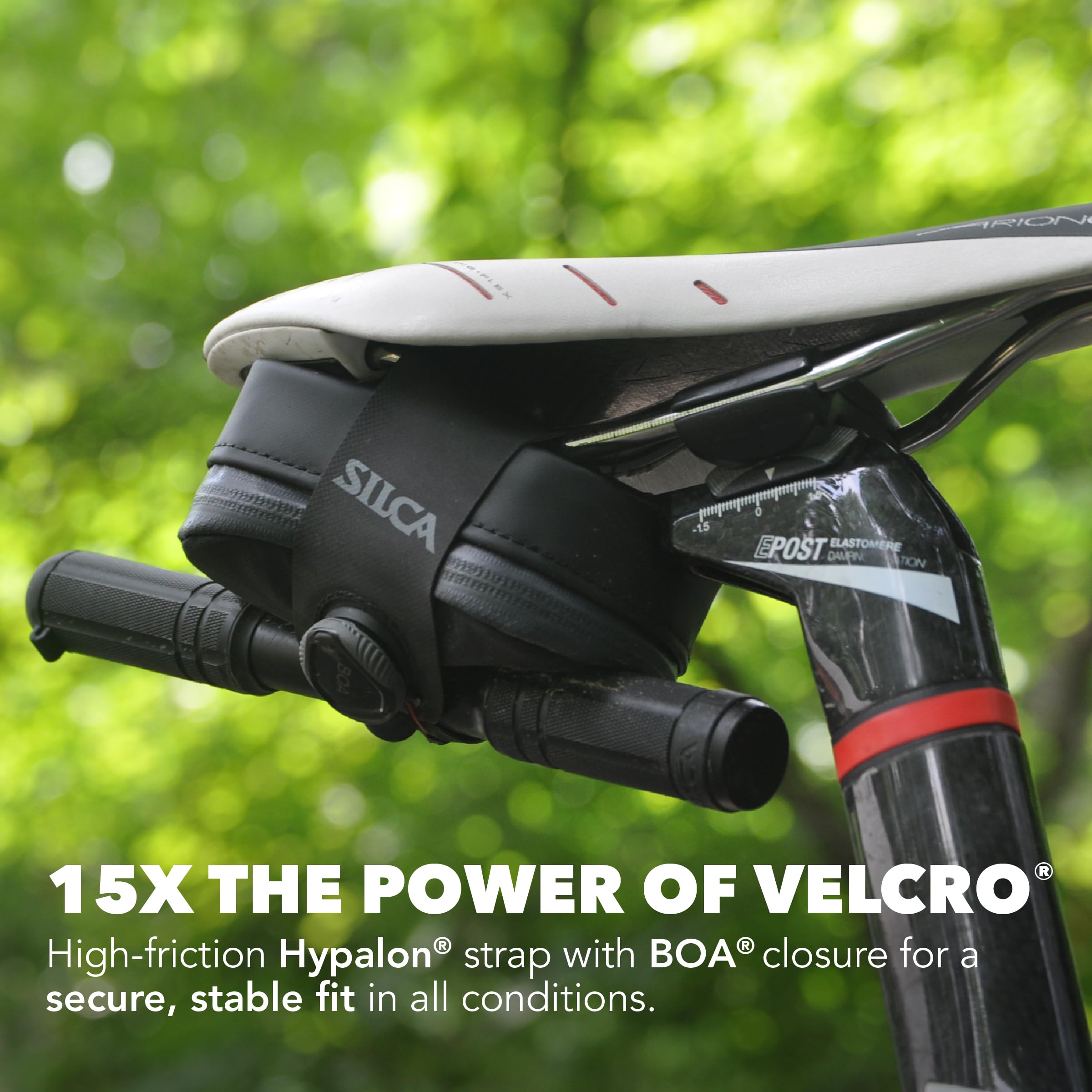 SILCA Mattone Bike Saddle Bag - .5L Capacity - Compact Under Seat Bicycle Bag for Road, Gravel, and Mountain Bikes - Easy to Access, Secure, and Durable - BOA Closure & Waterproof Zipper - Image 3