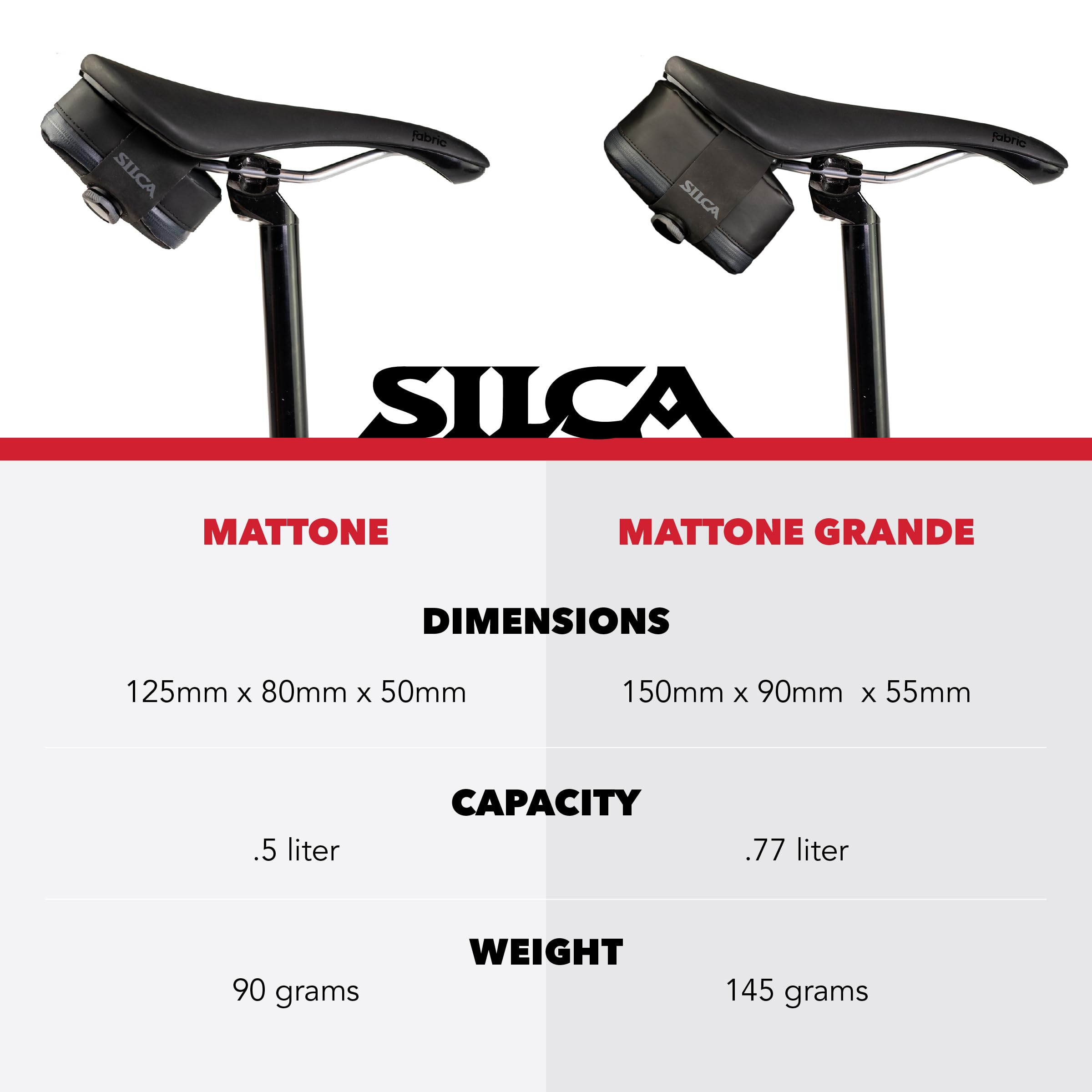 SILCA Mattone Grande | Bicycle Seat Bag Secured by BOA Capture System | YKK Waterproof Zipper | 77 Cubic Centimeters of Storage Space | Bike Saddle Bag - Image 5