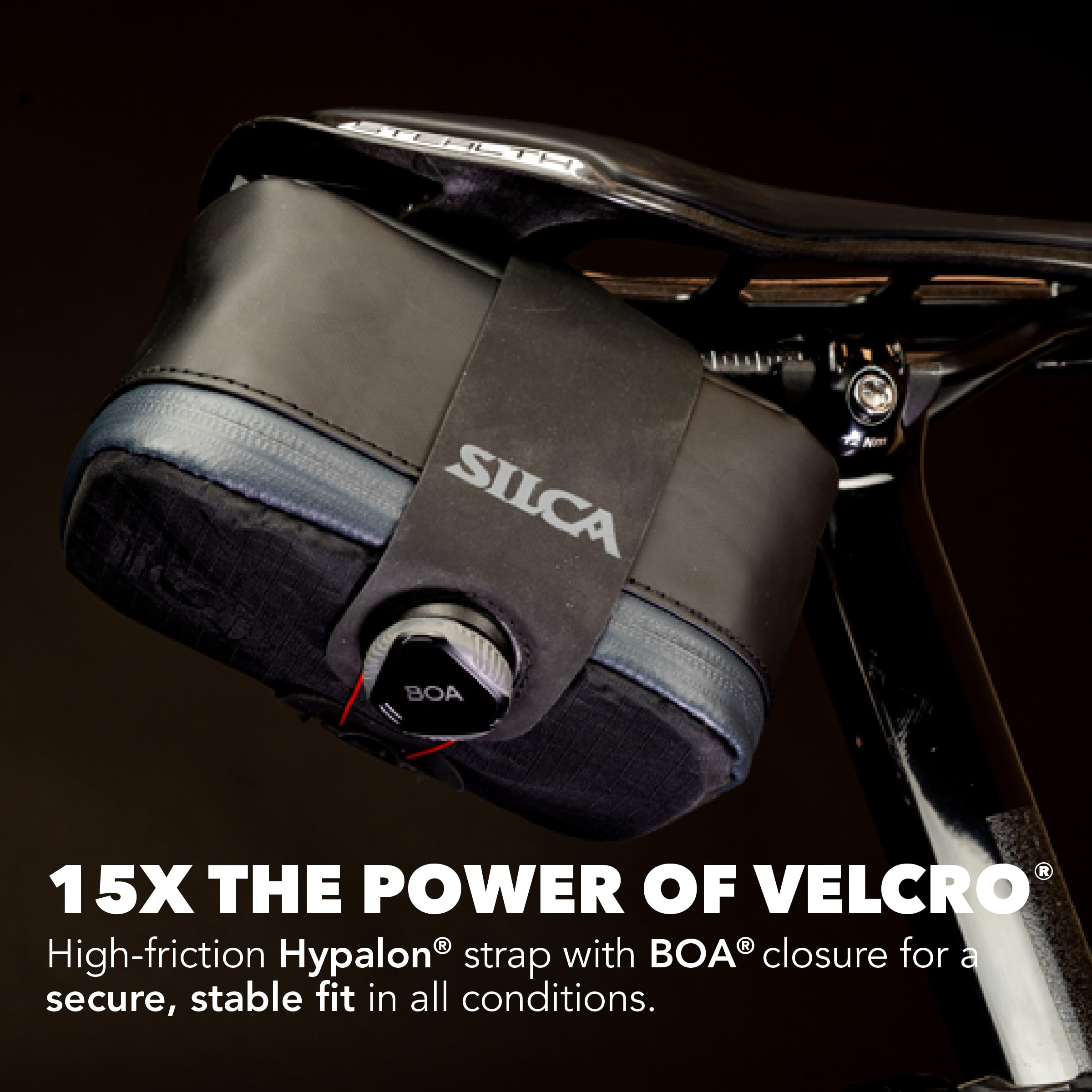 SILCA Mattone Grande | Bicycle Seat Bag Secured by BOA Capture System | YKK Waterproof Zipper | 77 Cubic Centimeters of Storage Space | Bike Saddle Bag - Image 3