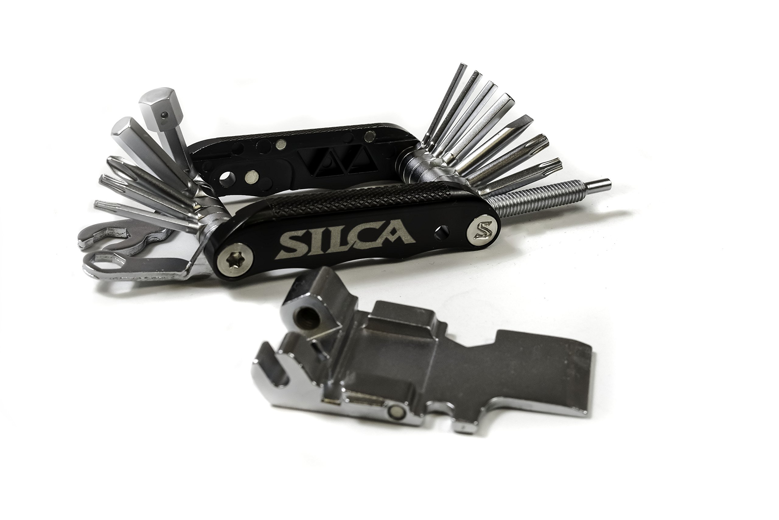 SILCA VENTI MultiTool | 20 tools design minimalistic focus | steel multi tools w/hardened finish | aluminum side bars with master link magnetic storage | HEX/TORX/PHILLIPS/Chain Breaker - Image 5